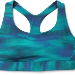 Athleta Blue Sports Bra Racerback Moisture-Wicking